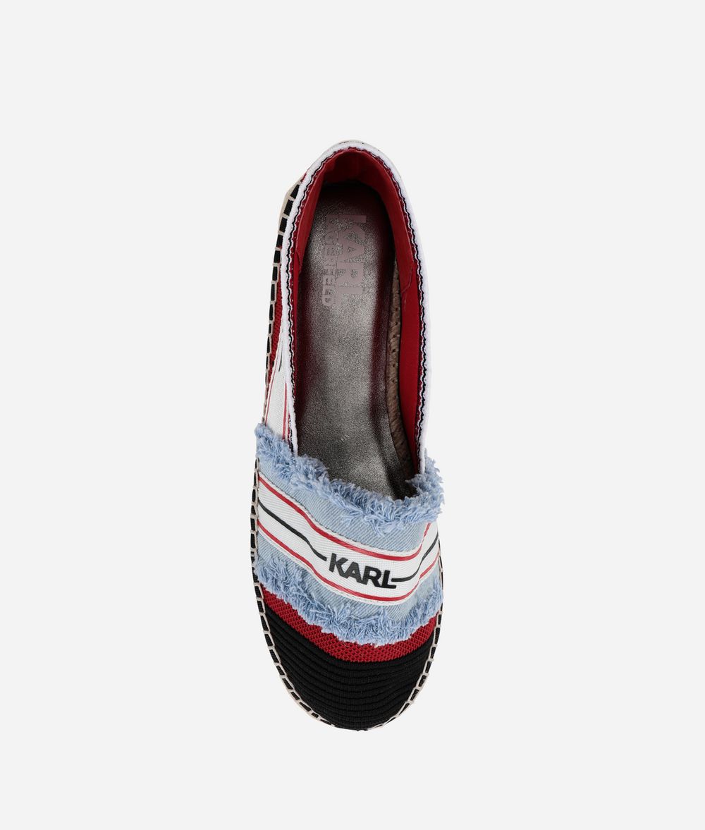 KARL LAGERFELD Kamini Espadrilles im Patchwork-Design Sandalen Damen d