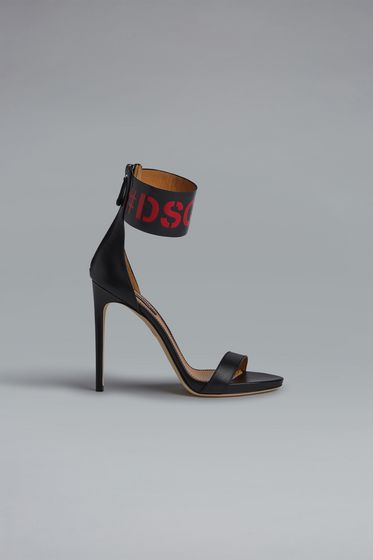 D-CLUB HIGH HEEL SLIDE 25S 55MM IN BURGUNDY RED CALFSKIN main image 0