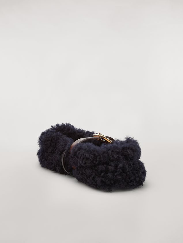Ballerinas Marni Ballerinas BUCKLE aus Lammfell in Blau Damen