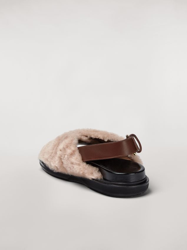 Fussbett Marni Criss-cross fussbett in shearling Woman