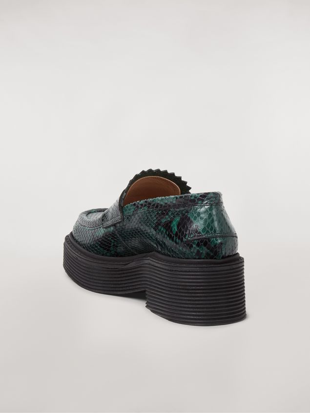 Mocassini Marni Mocassino MILLERIGHE in vitello stampa pitone Donna