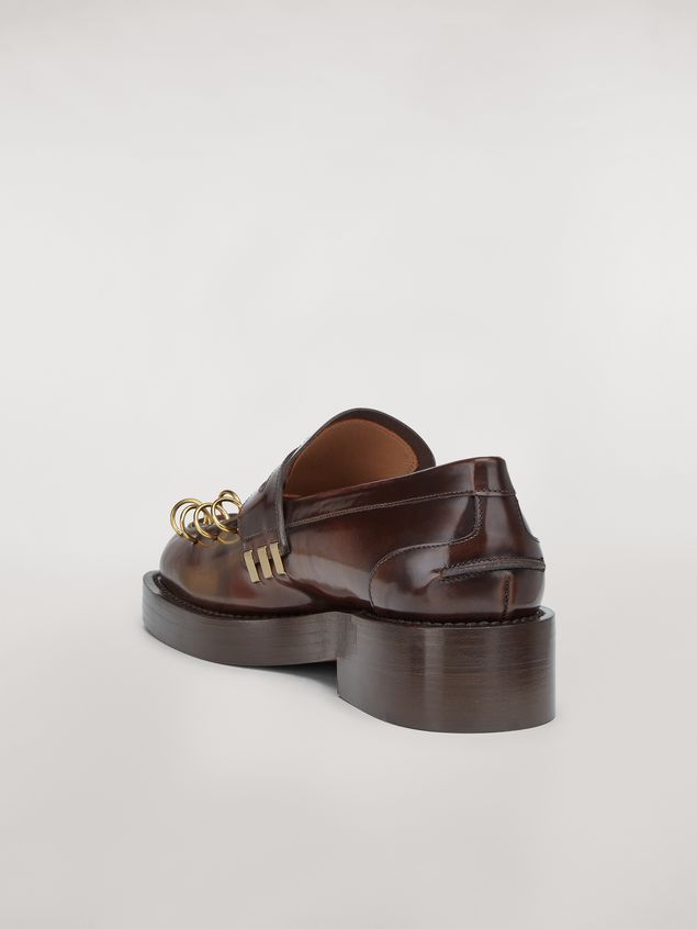 Moccasin Marni PIERCING brushed calfskin moccasin Woman