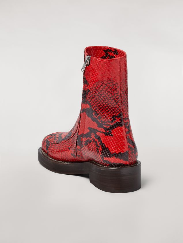 Ankle Boots Marni Stiefeletten PIERCING aus Kalbsleder in Python-Optik Damen