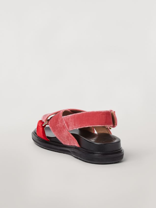 Fussbett Marni Criss-cross fussbett in fuchsia and red velvet Woman