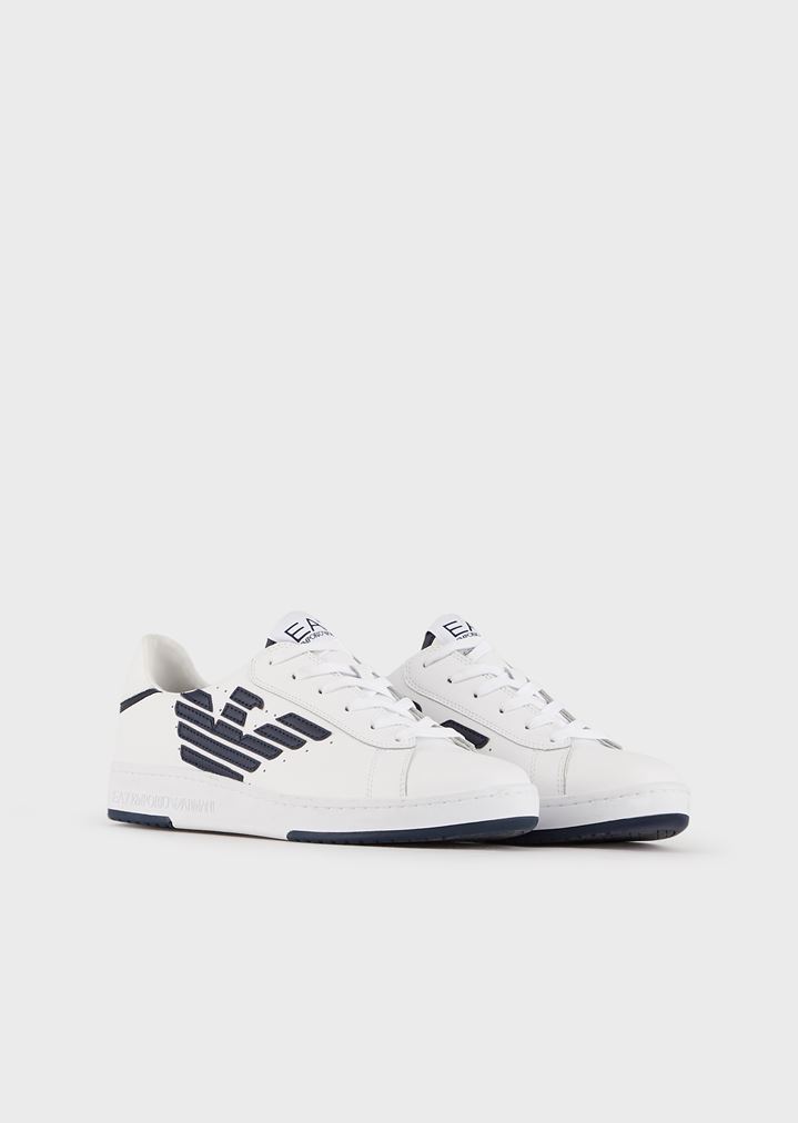 レザースニーカー プリントロゴ レザースニーカー プリントロゴ