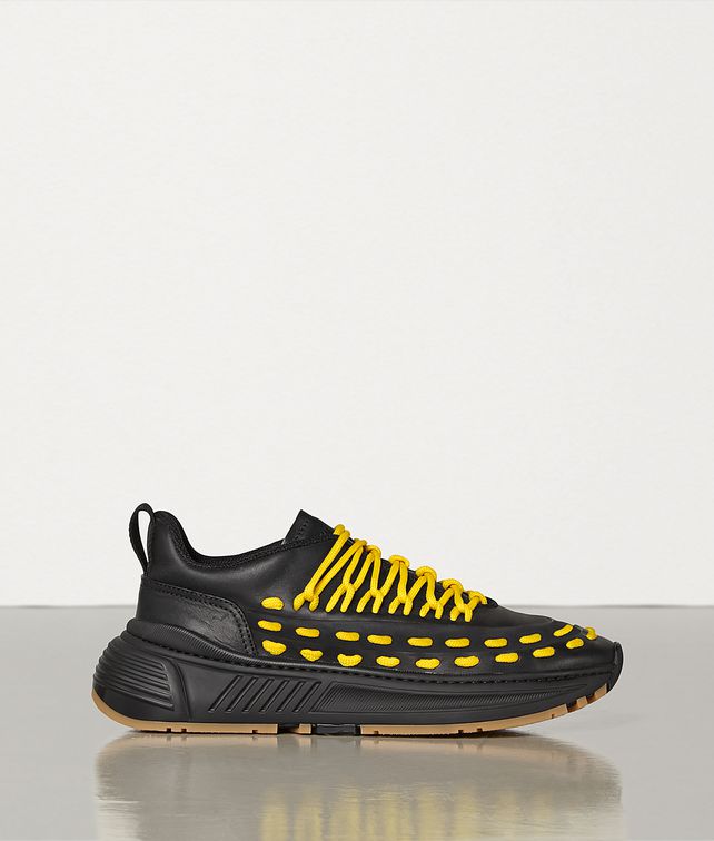 BOTTEGA VENETA LACE-UP SPEEDSTER TRAINERS IN STORM CUIR Trainers Man fp