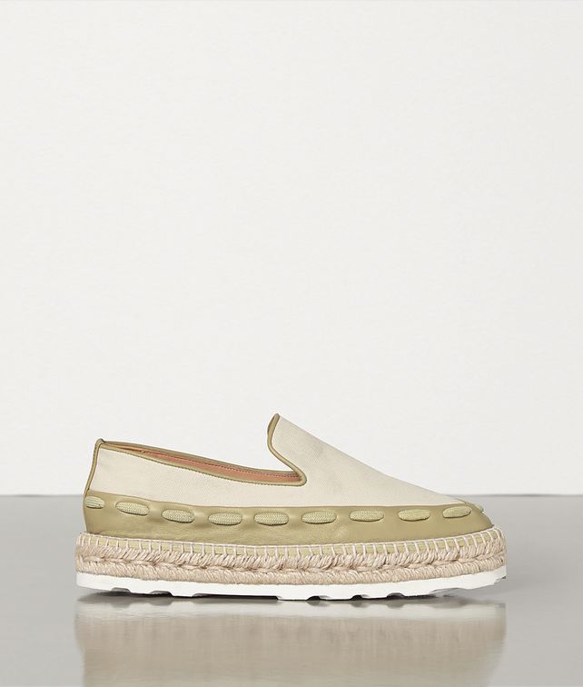 BOTTEGA VENETA ESPADRILLES IN CANVAS AND CALFSKIN Espadrilles Woman fp