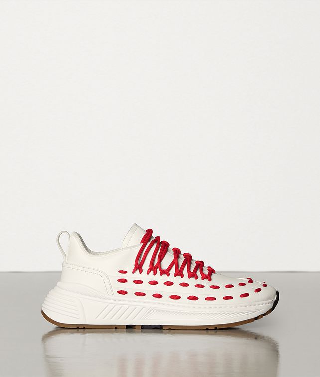 BOTTEGA VENETA LACE-UP SPEEDSTER TRAINERS IN STORM CUIR Trainers Woman fp