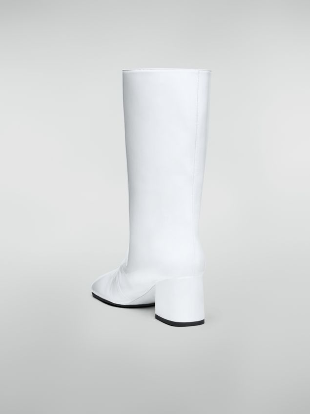 Boots Marni Pipe-shaped boot in shiny coated leather trousers effect Woman