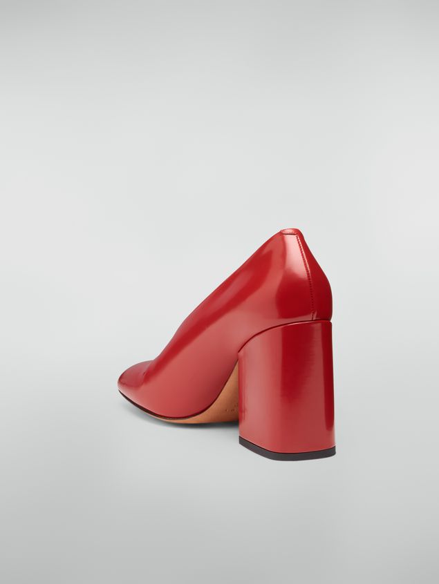 Pumps Marni Rising upper pump in red polished leather Woman