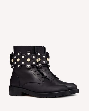REDValentino FLOWER PUZZLE COMBAT BOOT