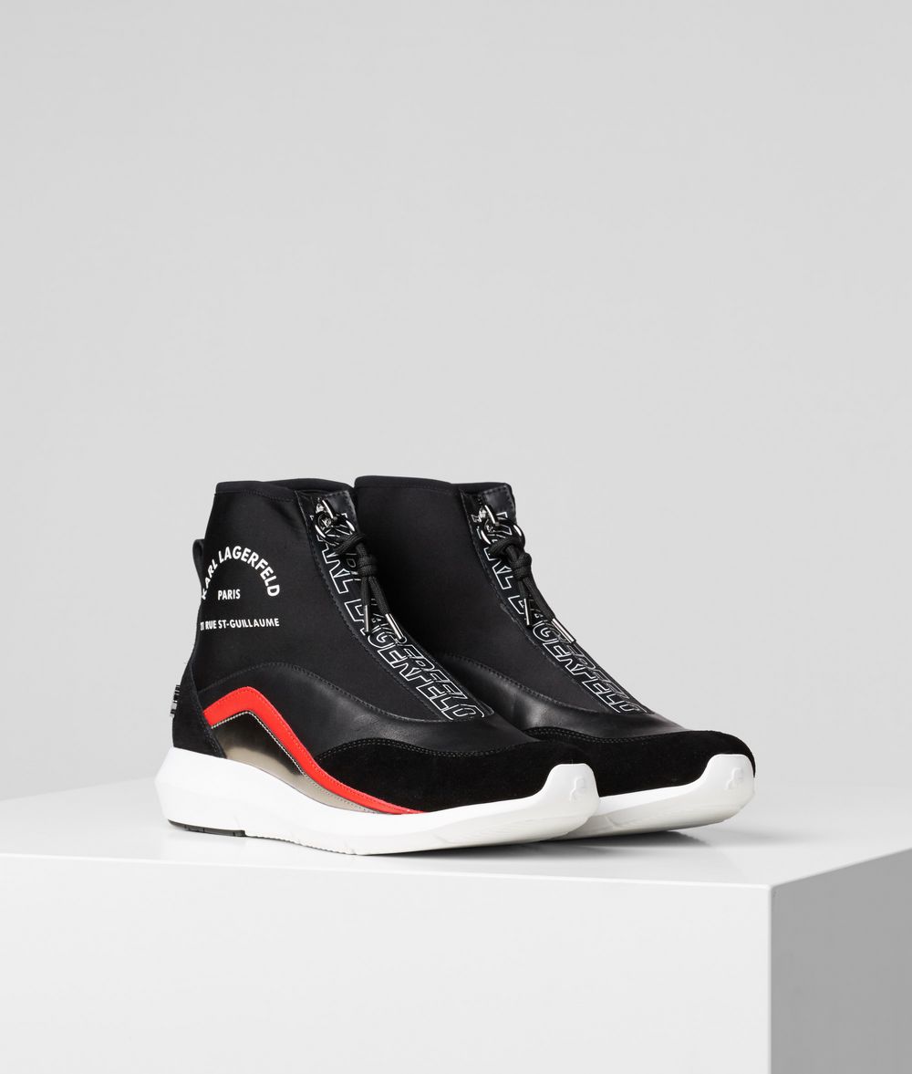 KARL LAGERFELD Vitesse Neo Sock Zipped Boot Sneakers Woman f
