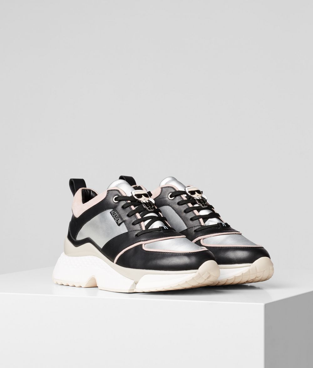 KARL LAGERFELD Aventur Lux Leather Runner Sneakers Woman f