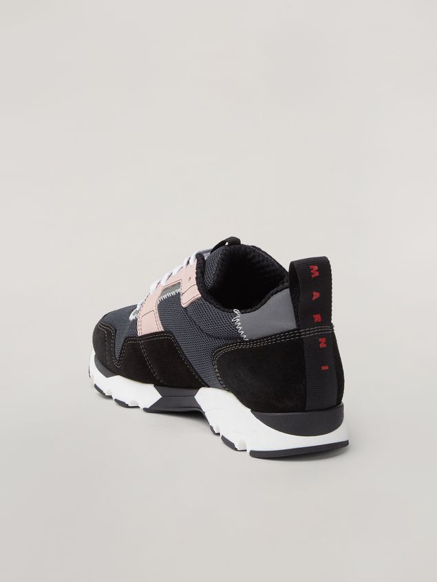 Sneakers Marni Sneaker in techno fabric pink grey and black Woman