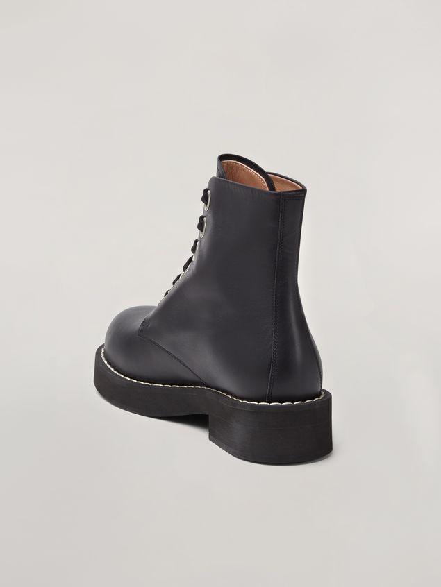 Ankle Boot Marni Lace-up ankle boot in smooth calf black Woman