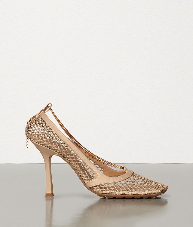 BOTTEGA VENETA STRETCH PUMPS IN MESH AND BERRY CALFSKIN Pump Woman fp