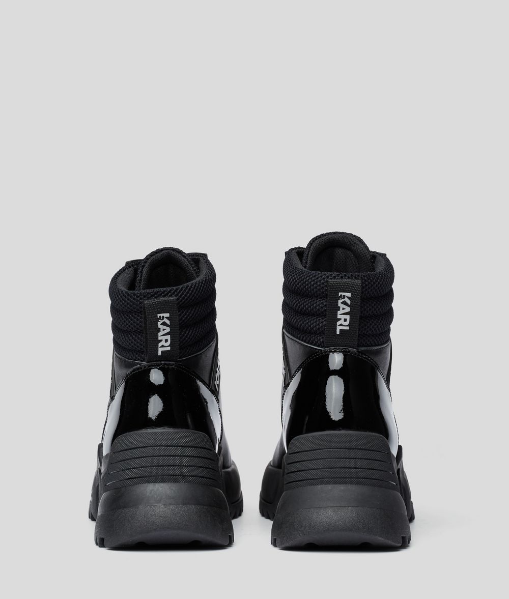 KARL LAGERFELD Quest Cross Lace-Up Boots Sneakers Woman d