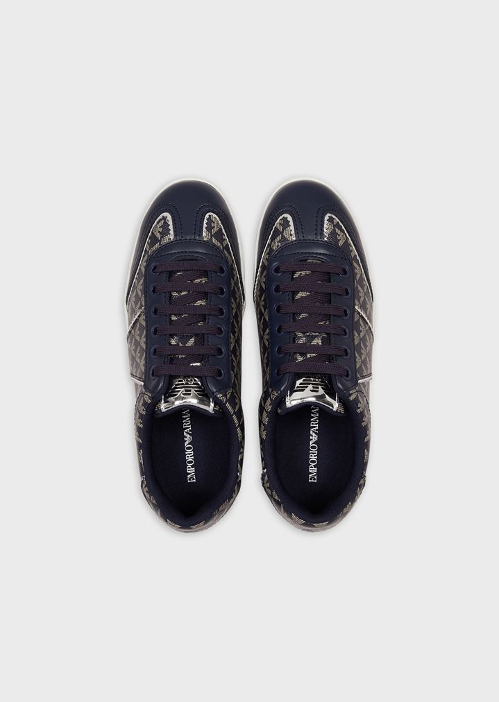 Monogram-print leather sneakers Monogram-print leather sneakers
