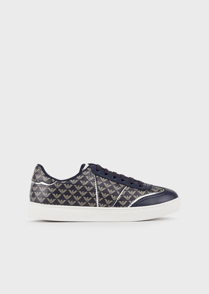 Monogram-print leather sneakers Monogram-print leather sneakers