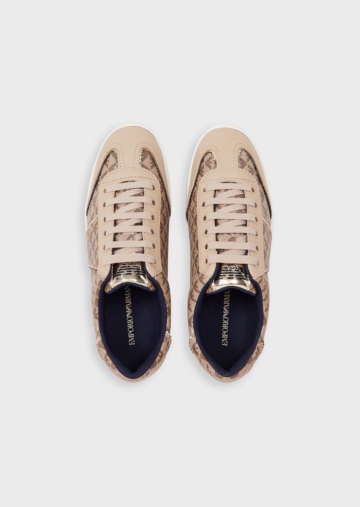 Monogram-print leather sneakers Monogram-print leather sneakers