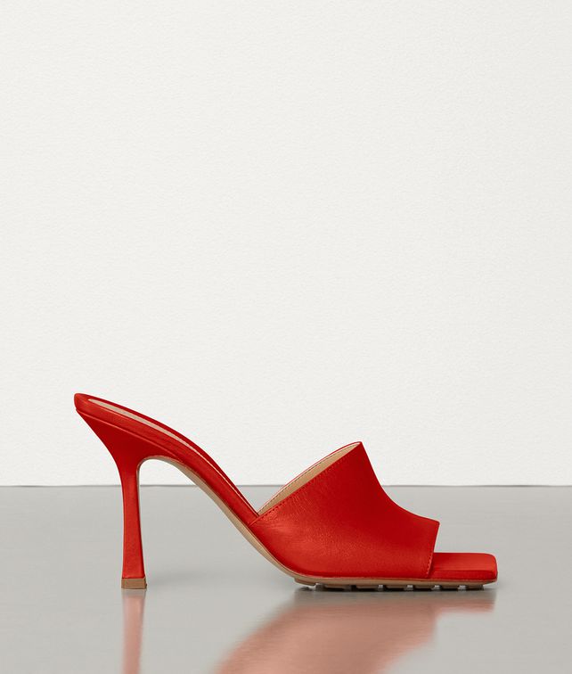 BOTTEGA VENETA STRETCH SANDALS IN BERRY CALF Sandals Woman fp