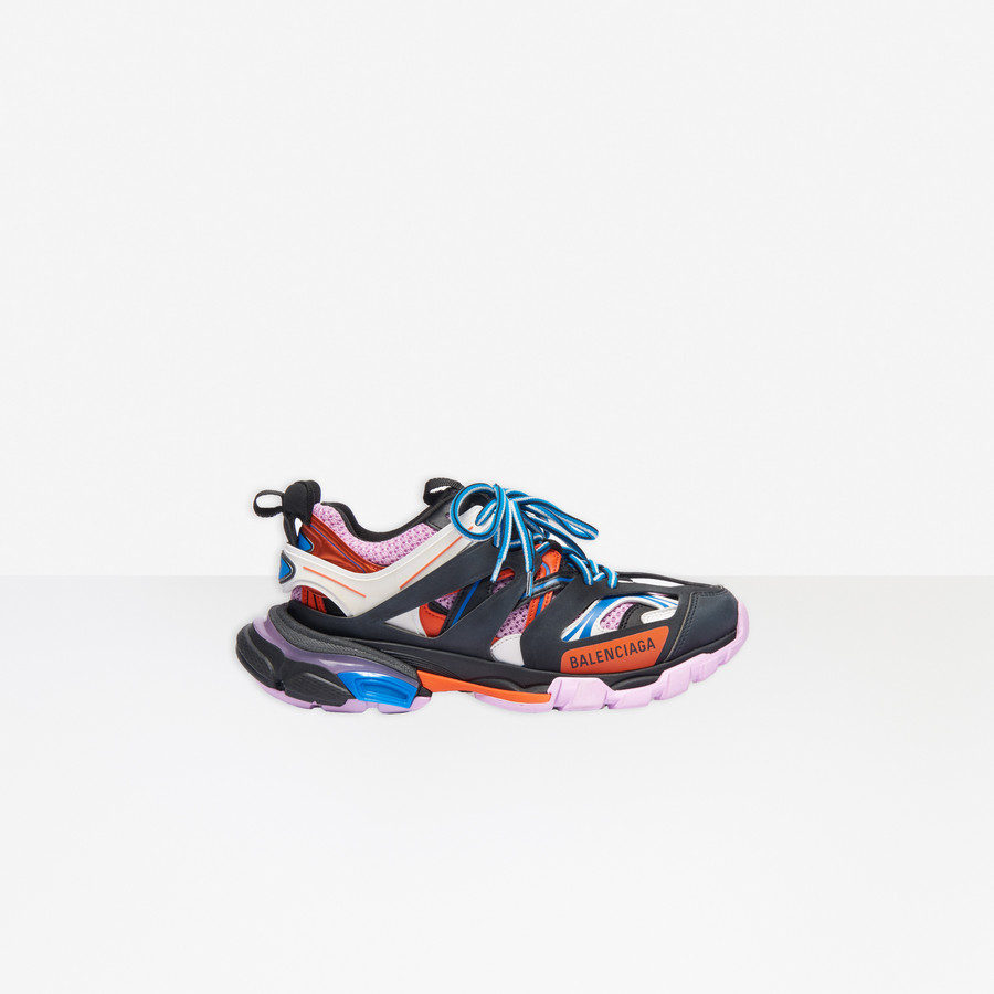 balenciaga track orange blue