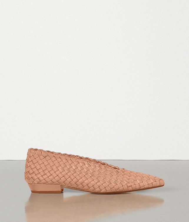 BOTTEGA VENETA ALMOND FLATS IN INTRECCIATO NAPPA Flat Woman fp