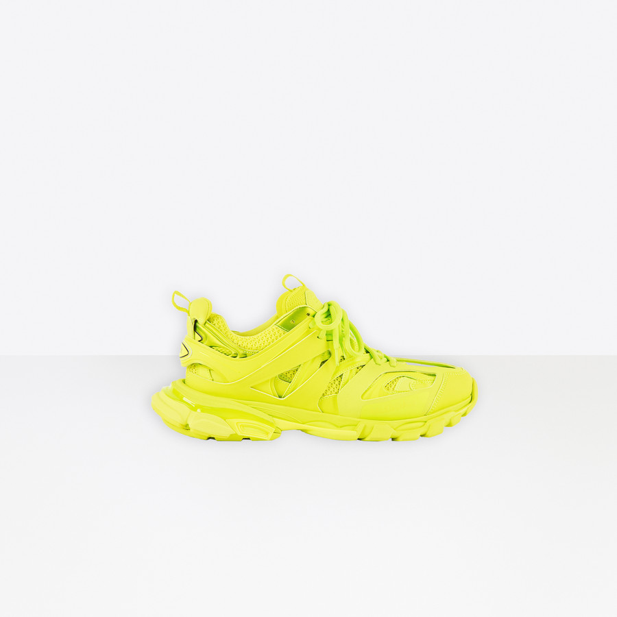 BALENCiAGA Track 2 Open Sneakers in White Mesh and