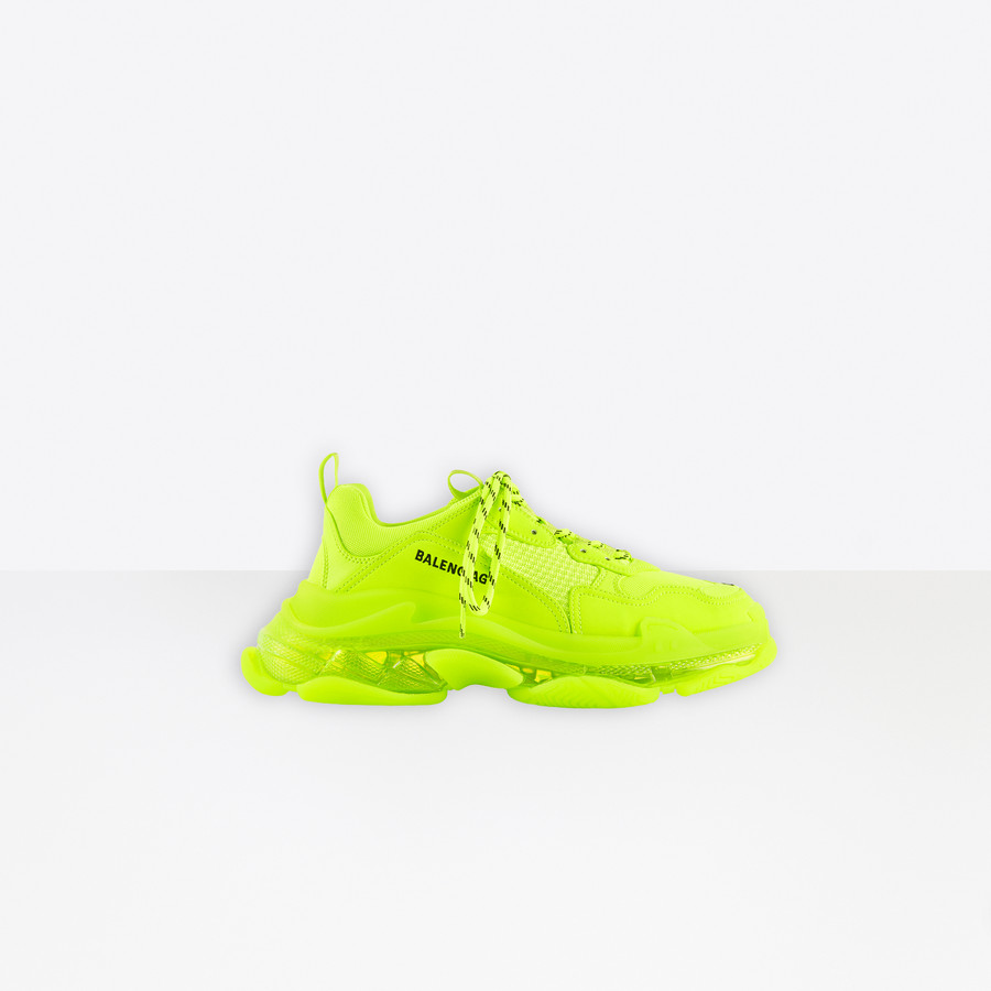 Triple S Clear Sole FLUO YELLOW for Men 