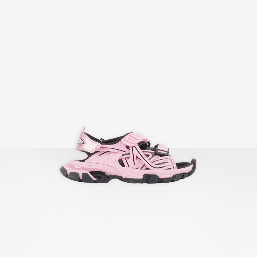 pink and black shoes