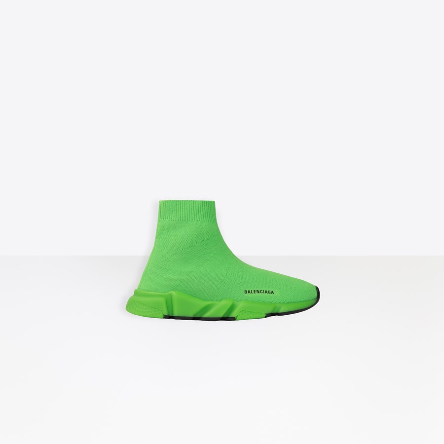 lime green balenciaga slides