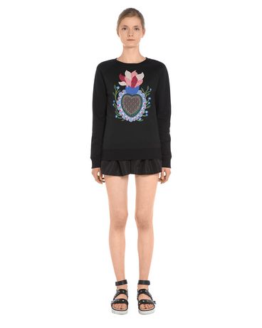 REDValentino Special Edition
Sweatshirt with heart print and embroidered flowers
