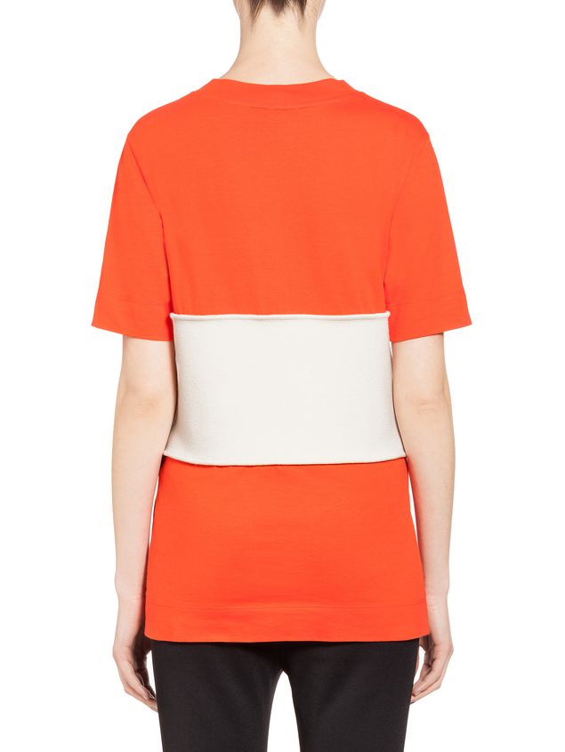Short Sleeve T-Shirt Marni Top in jersey with insert Woman