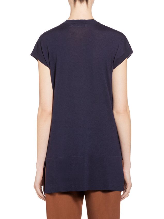 Top Marni Ruffled top in virgin wool Woman