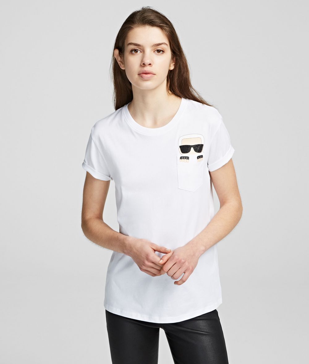 KARL LAGERFELD Ikonik Karl Pocket Tee T-shirt Woman f