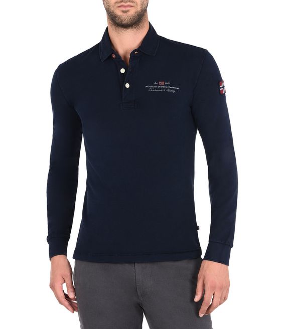 NAPAPIJRI ELBAS STRETCH LONG SLEEVES Long sleeve polo Man f