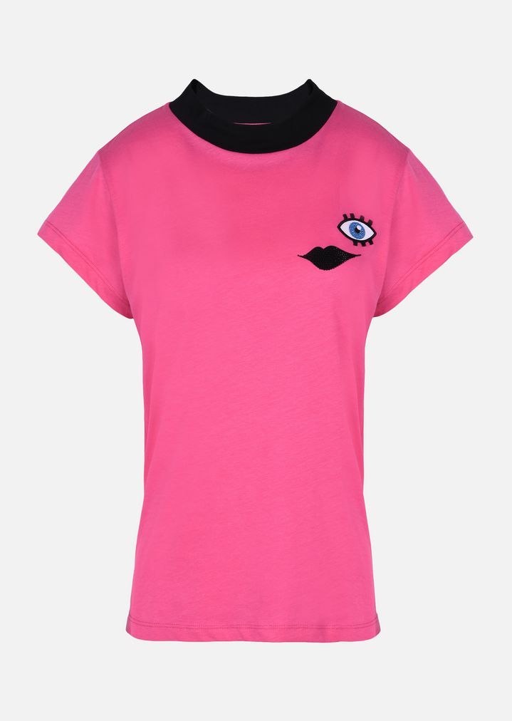 T-SHIRT AUS JERSEY/PIMABAUMWOLLE MIT GIRLY-PRINT T-SHIRT AUS JERSEY/PIMABAUMWOLLE MIT GIRLY-PRINT