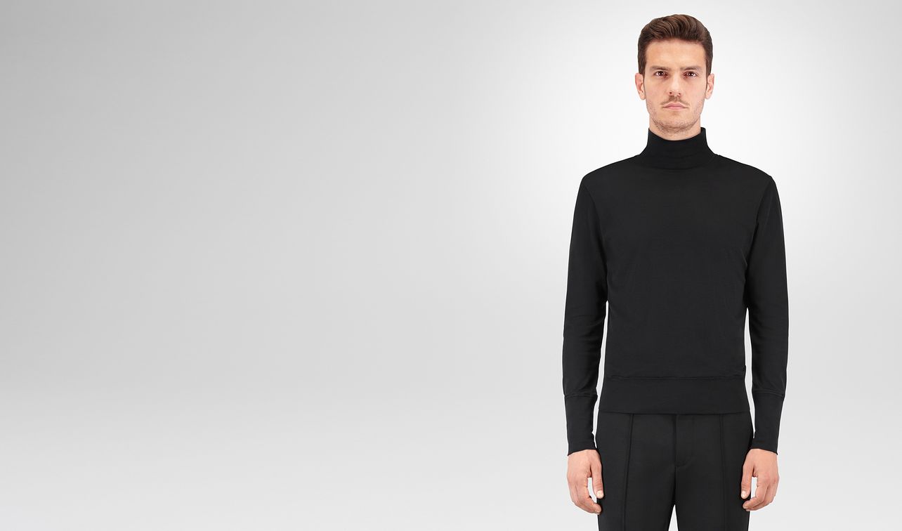 nero silk cotton jersey turtleneck landing