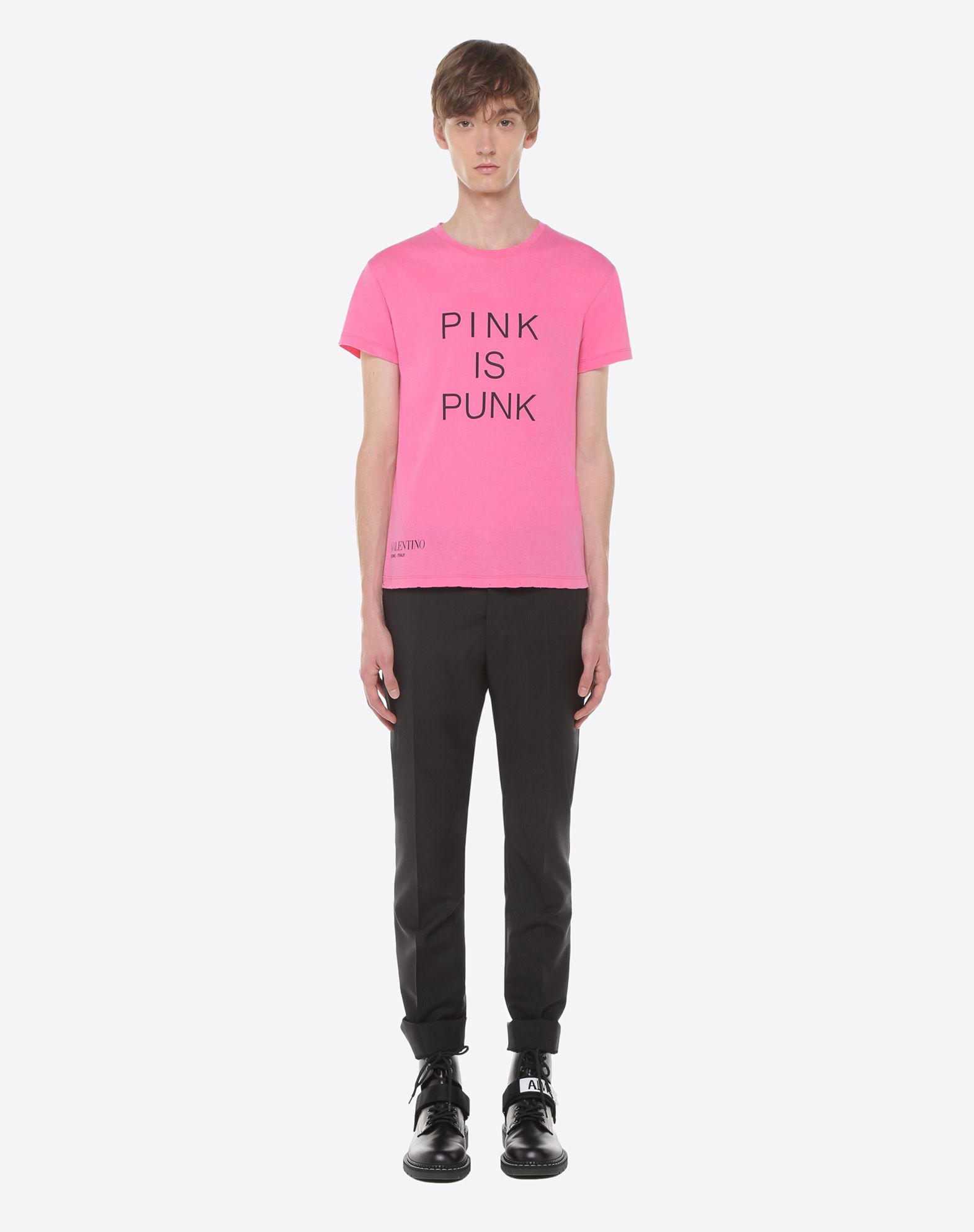 mens pink is punk t shirt valentino uomo | valentino online