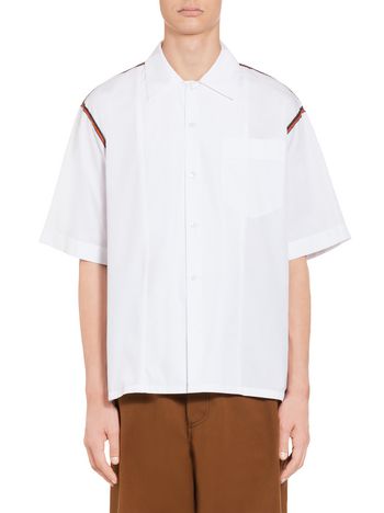 Marni Shirt in twisted cotton with knit insert Man
