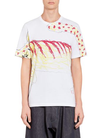 Marni T-shirt in jersey with Magdalena Suarez Frimkess print  Man