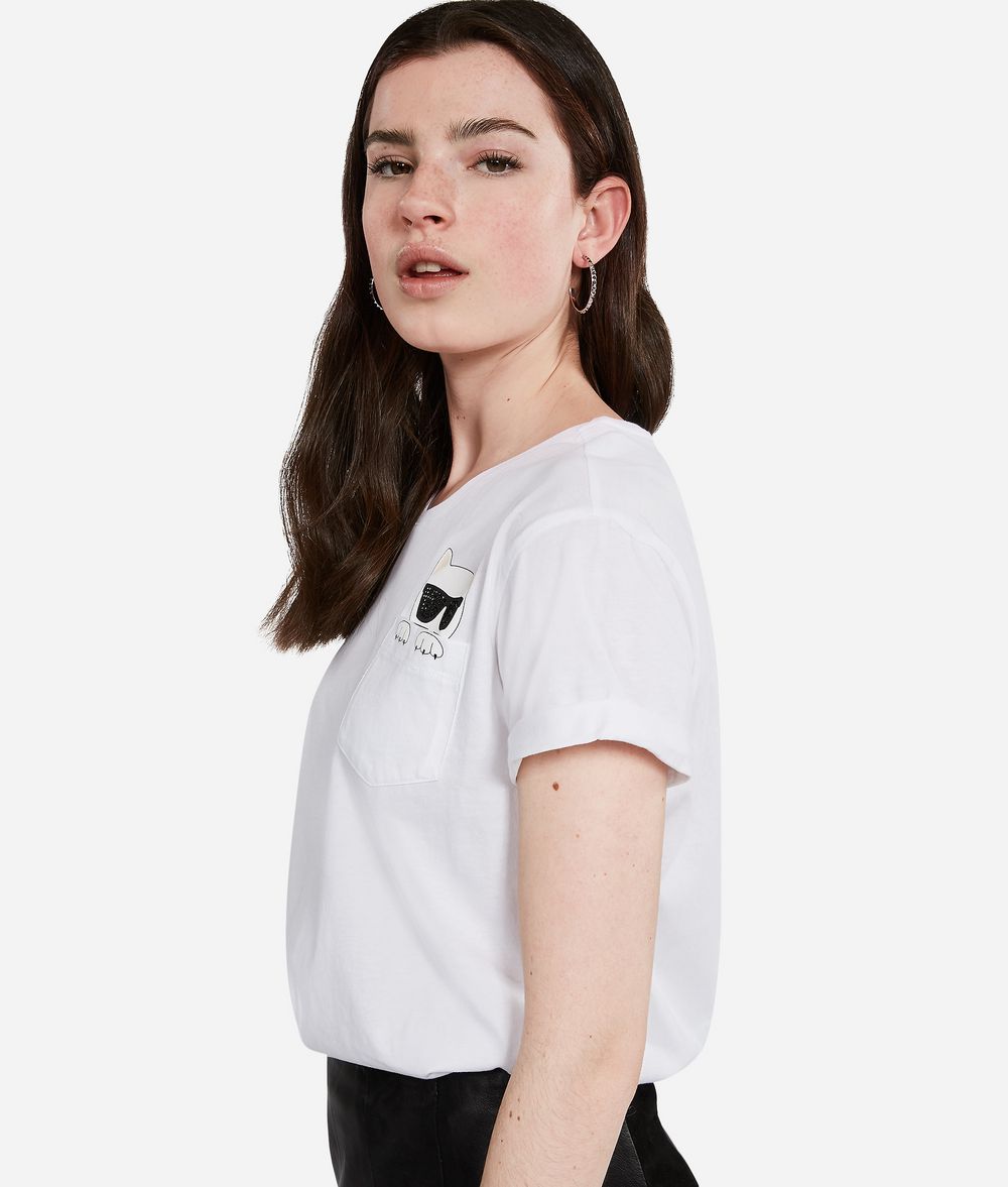 KARL LAGERFELD Ikonik Choupette T-Shirt T-shirt Woman d