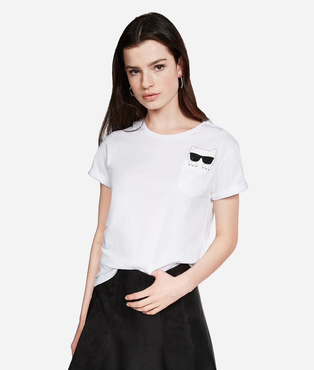 KARL LAGERFELD Ikonik Choupette T-Shirt T-shirt Woman f