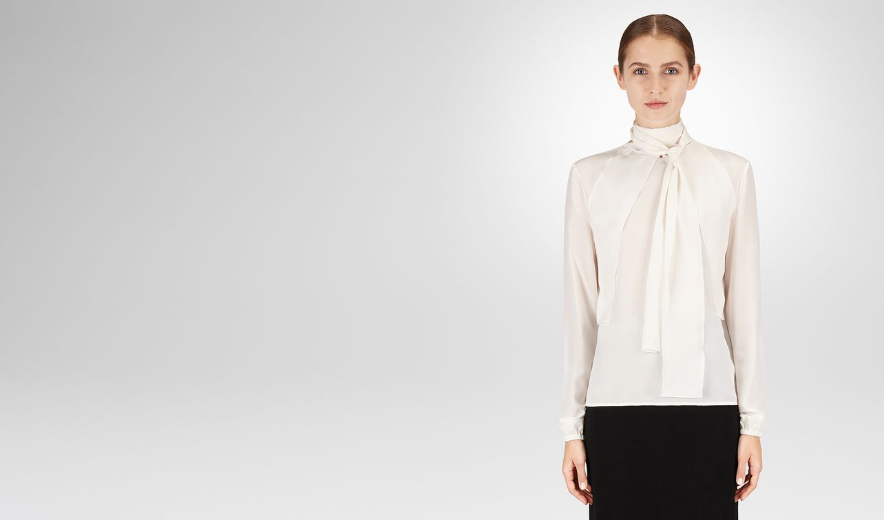 latte crêpe de chine shirt landing