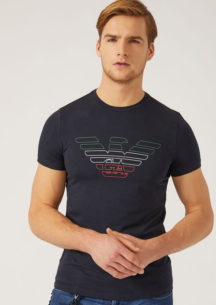 armani jeans logo t shirt