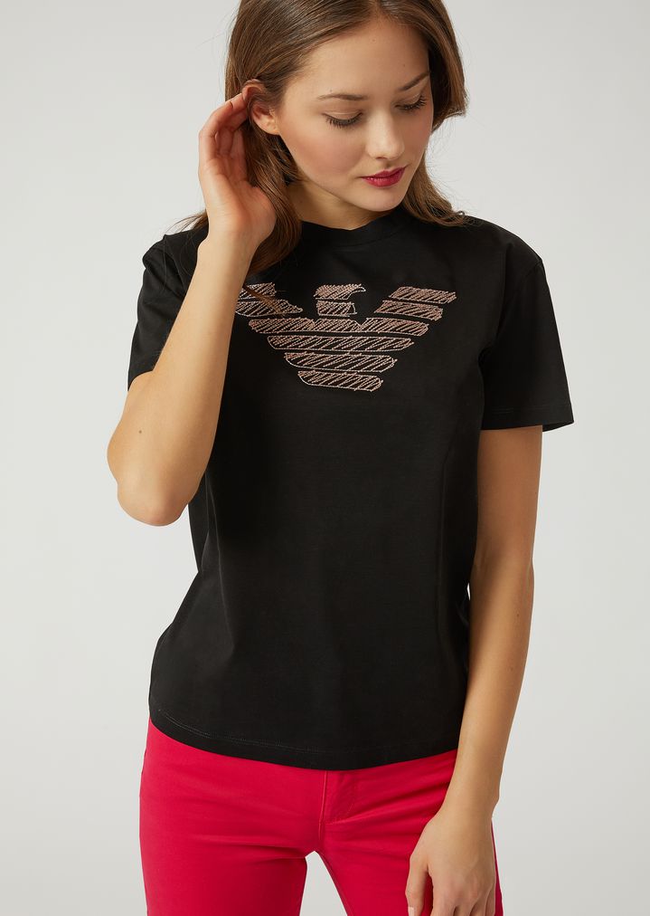 T-shirt with embroidered logo | Woman 