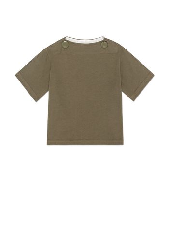 Marni T-SHIRT IN COTTON WITH BUTTONS DETAILS Woman