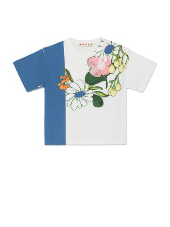 Marni T-SHIRT IN COTTON WITH MADDER FLOWER PRINT Woman