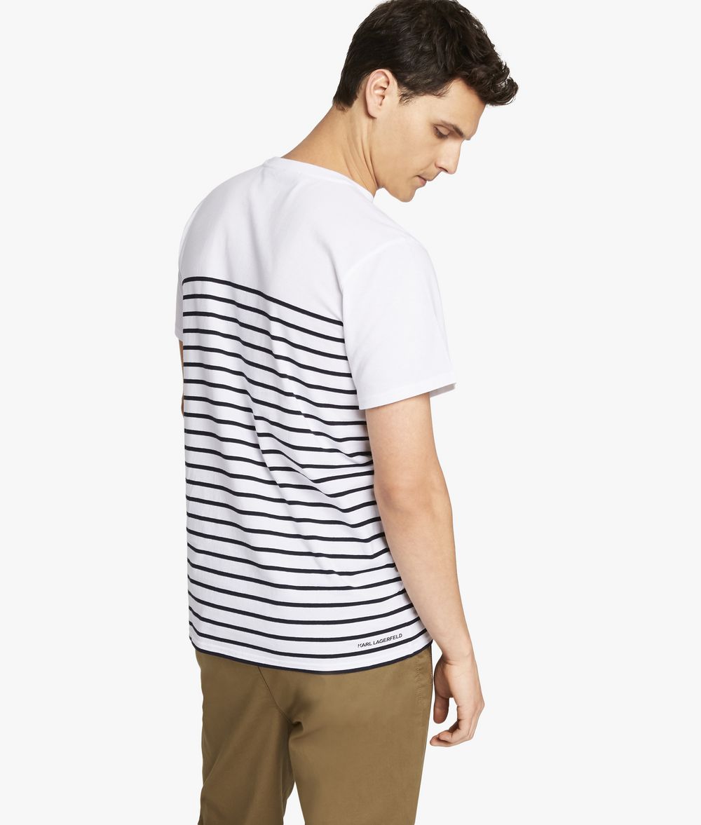 KARL LAGERFELD Karl ikonik stripe T-shirt Man d