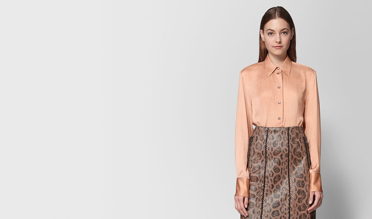 peach rose silk shirt landing
